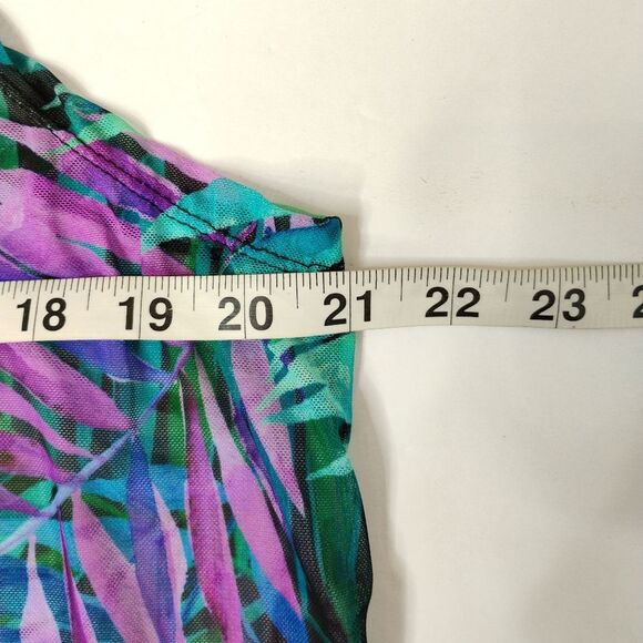 Swimsuits For All Plus Size Palmtastic Mesh High Low Cover Up Tunic size 22/24 - Picture 10 of 13